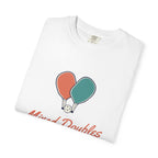 Mixed Doubles Tee in White, folded
