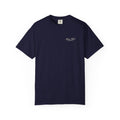 Script Chest Mark Tee in True Navy, front view