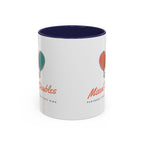 Mixed Doubles Mug in Navy, corner view