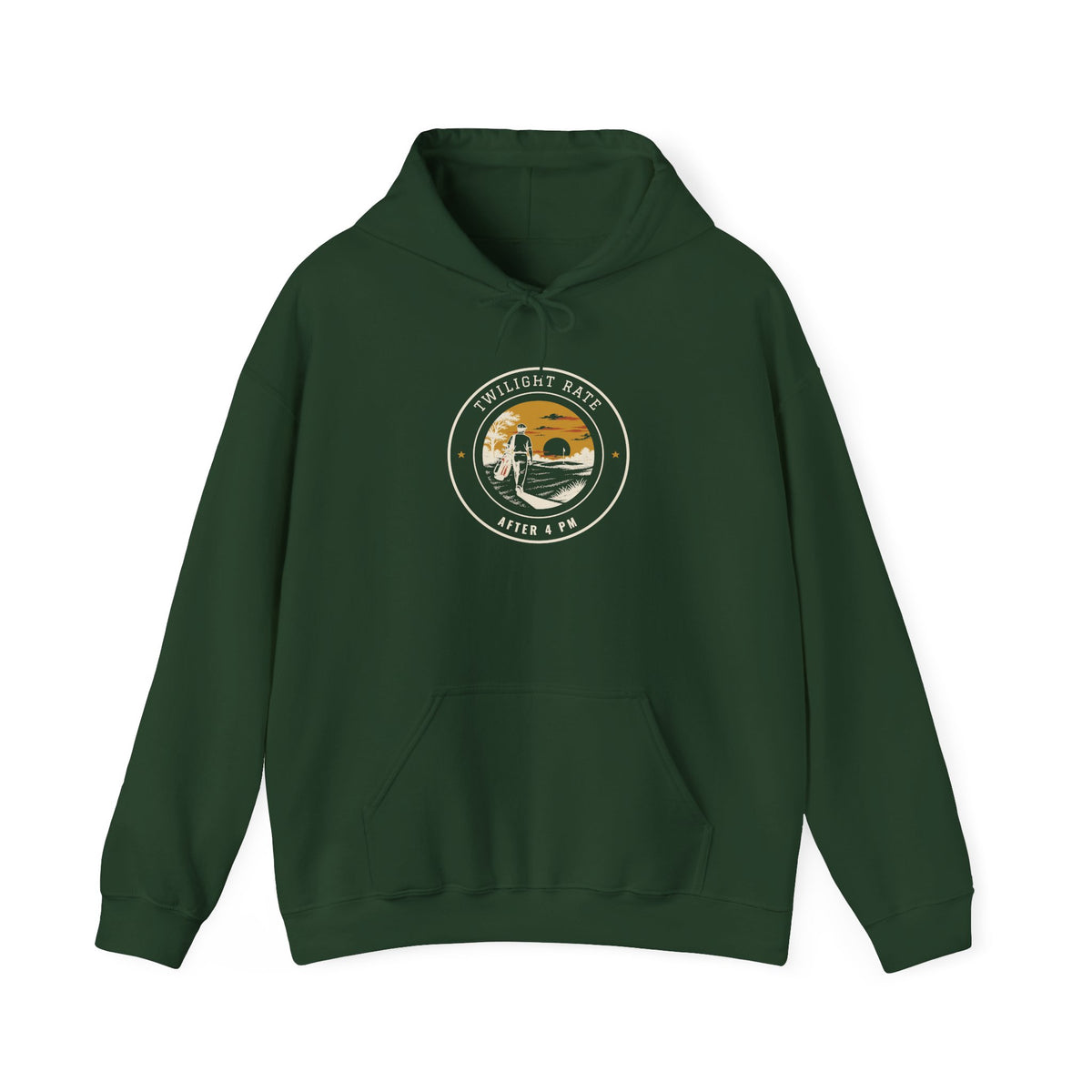 Twilight Rate Hoodie in Forest Green, front view