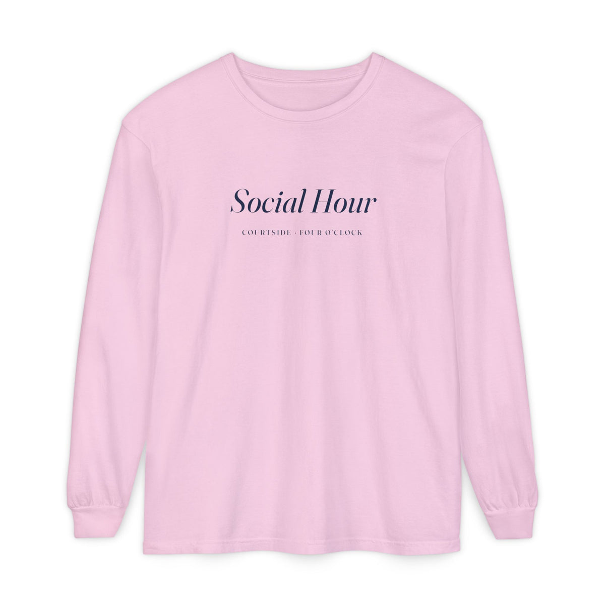 Social Hour Long Sleeve Tee in Blossom, front view