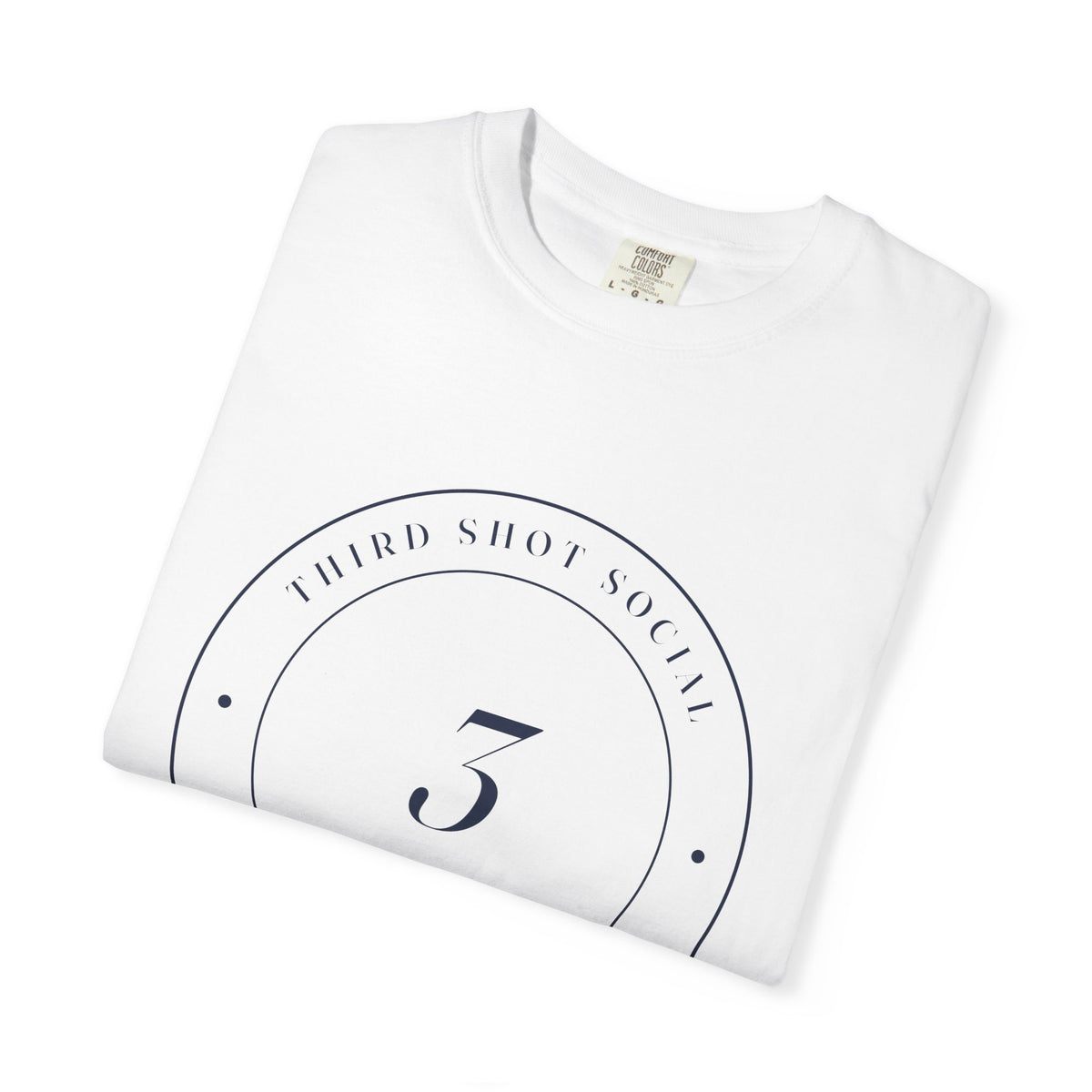 Court Three Seal Tee in White, folded
