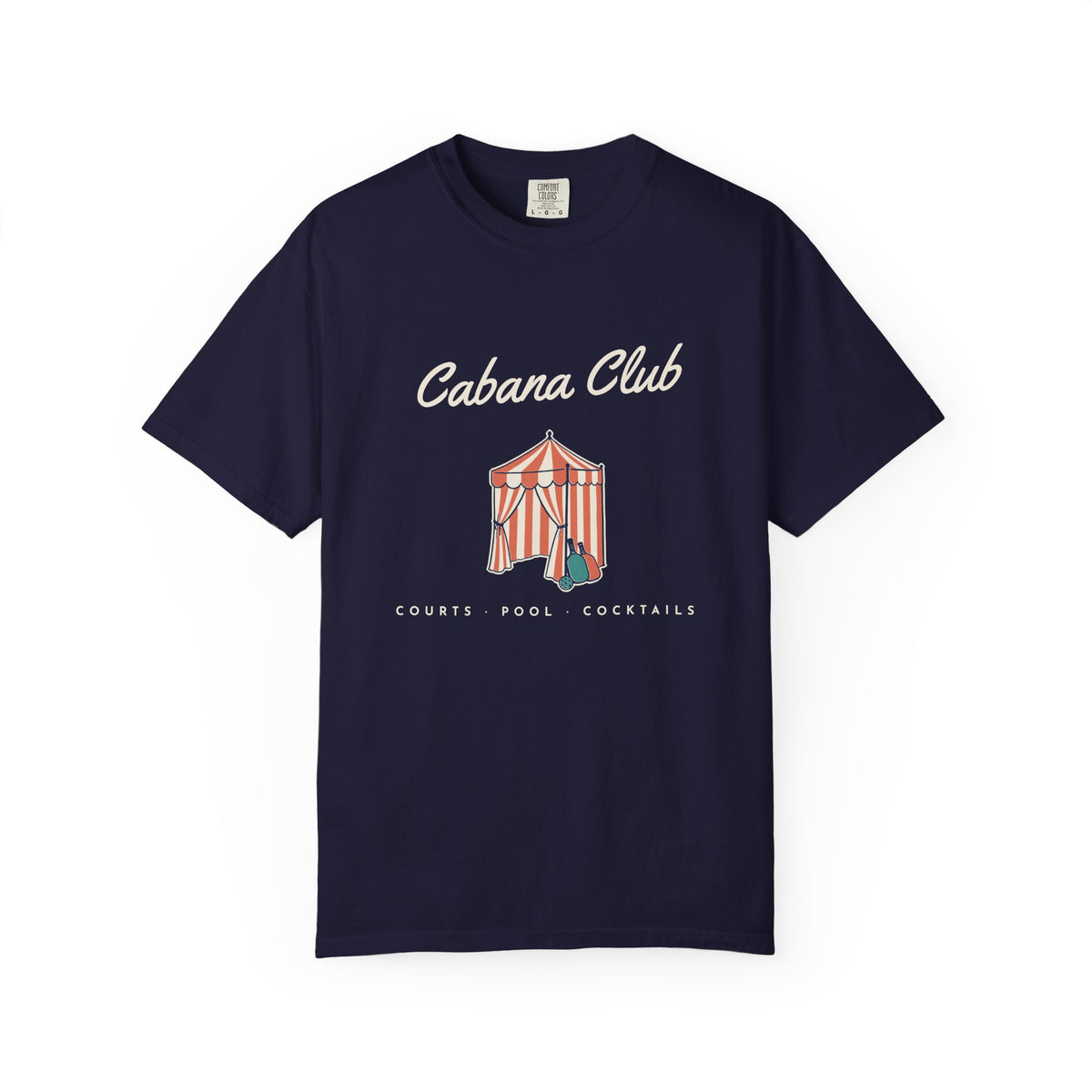 Cabana Club Tee in True Navy, front view
