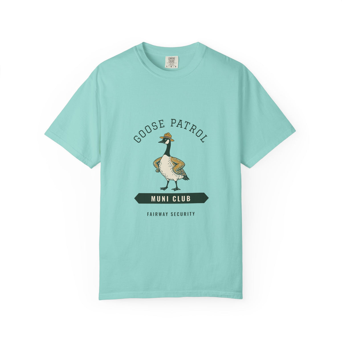 Goose Patrol Tee in Chalky Mint, front view