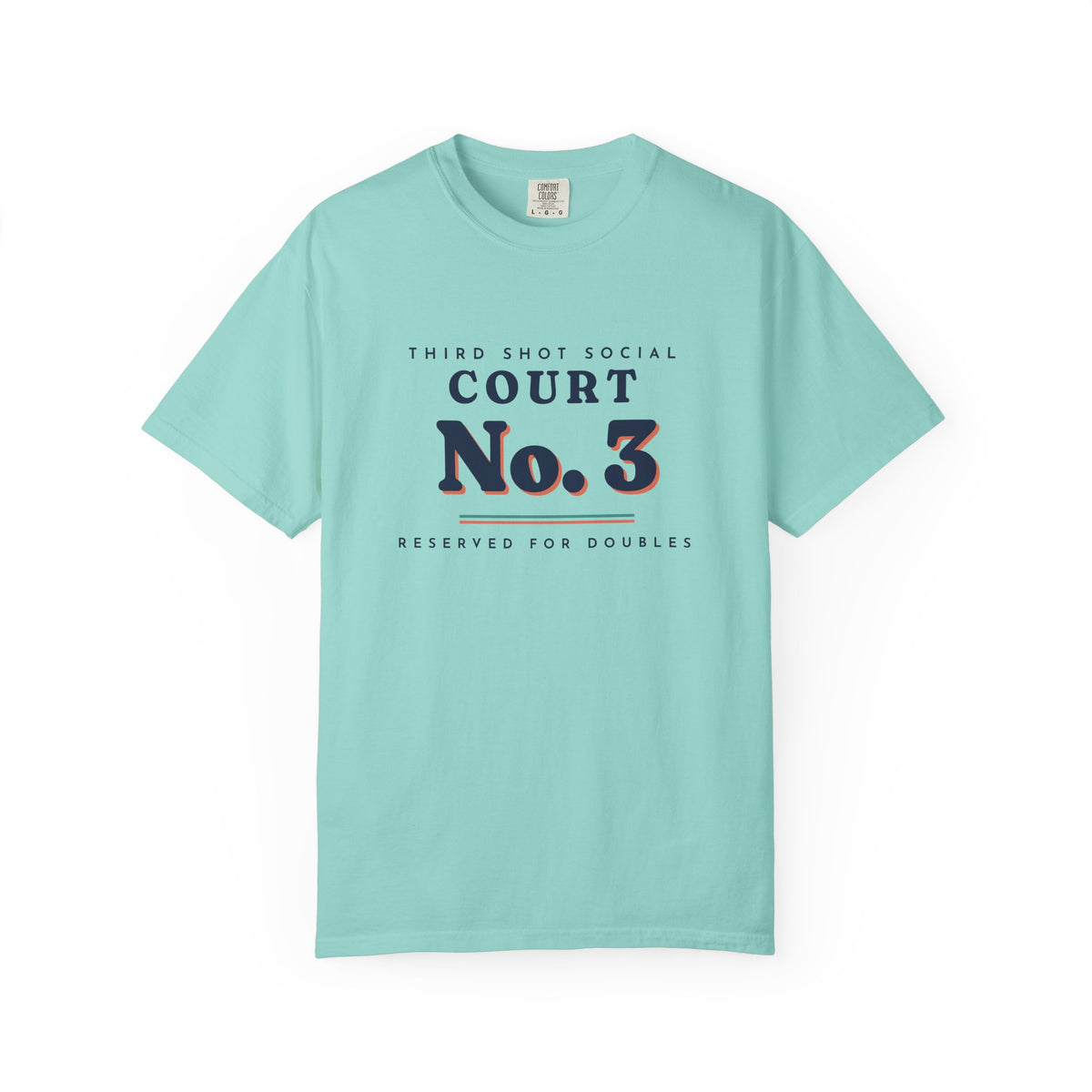Court No. 3 Tee in Chalky Mint, front view