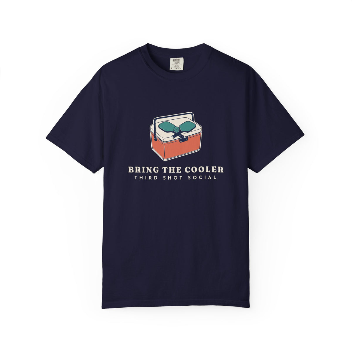 Bring the Cooler Tee in True Navy, front view