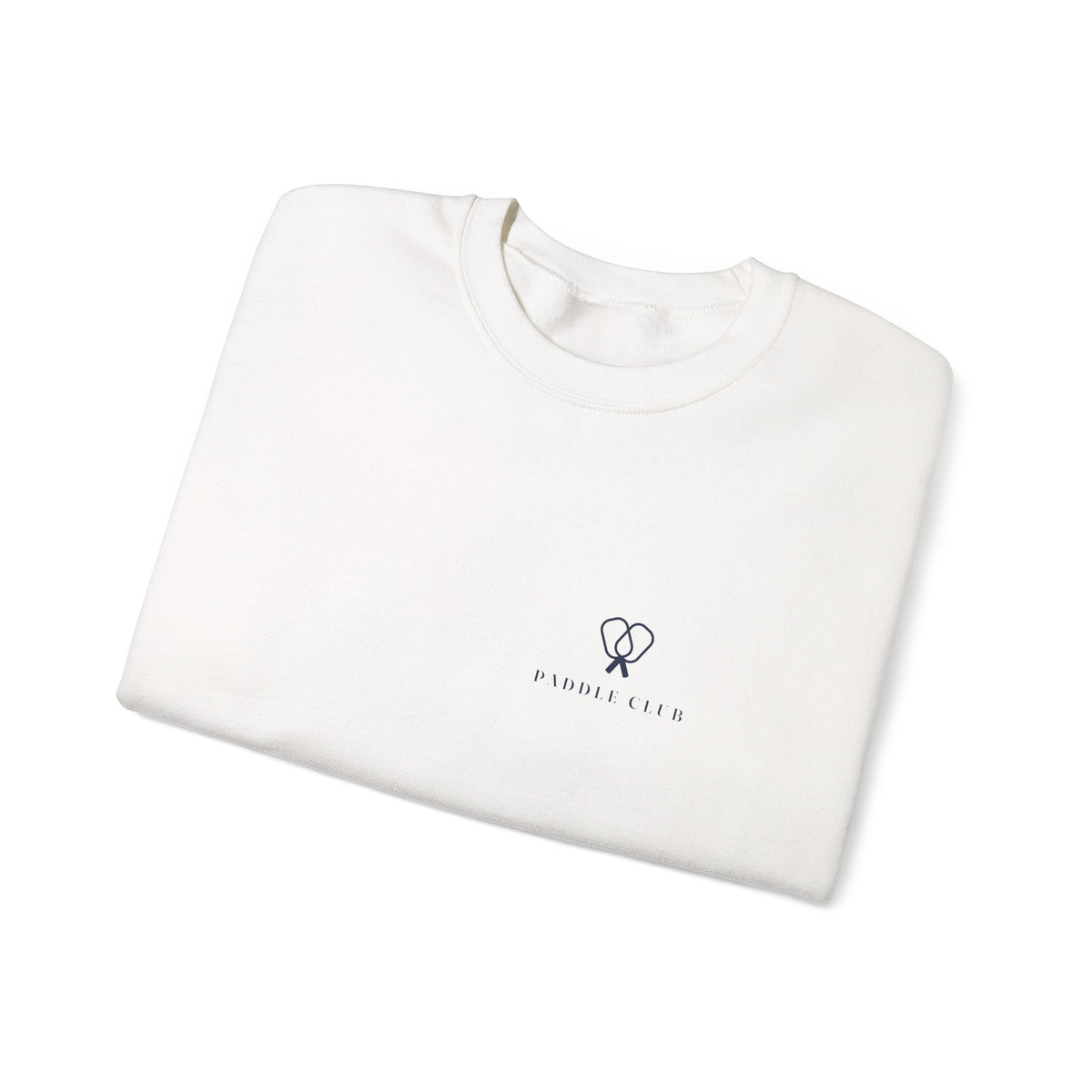 Paddle Mark Crewneck in White, folded