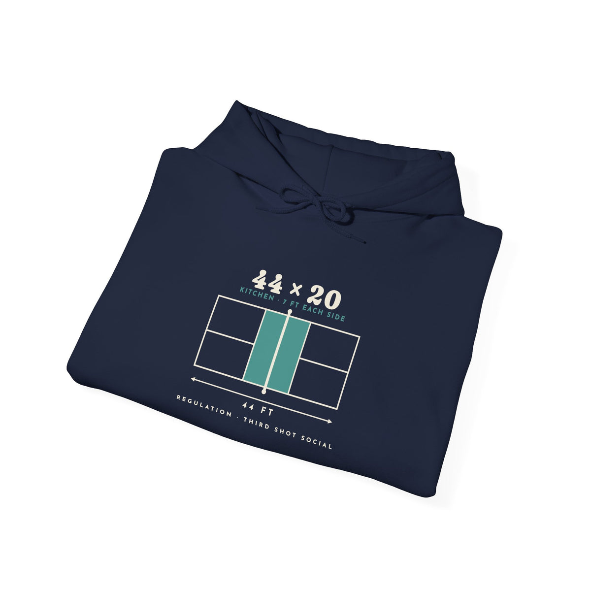 44 × 20 Hoodie in Navy, folded