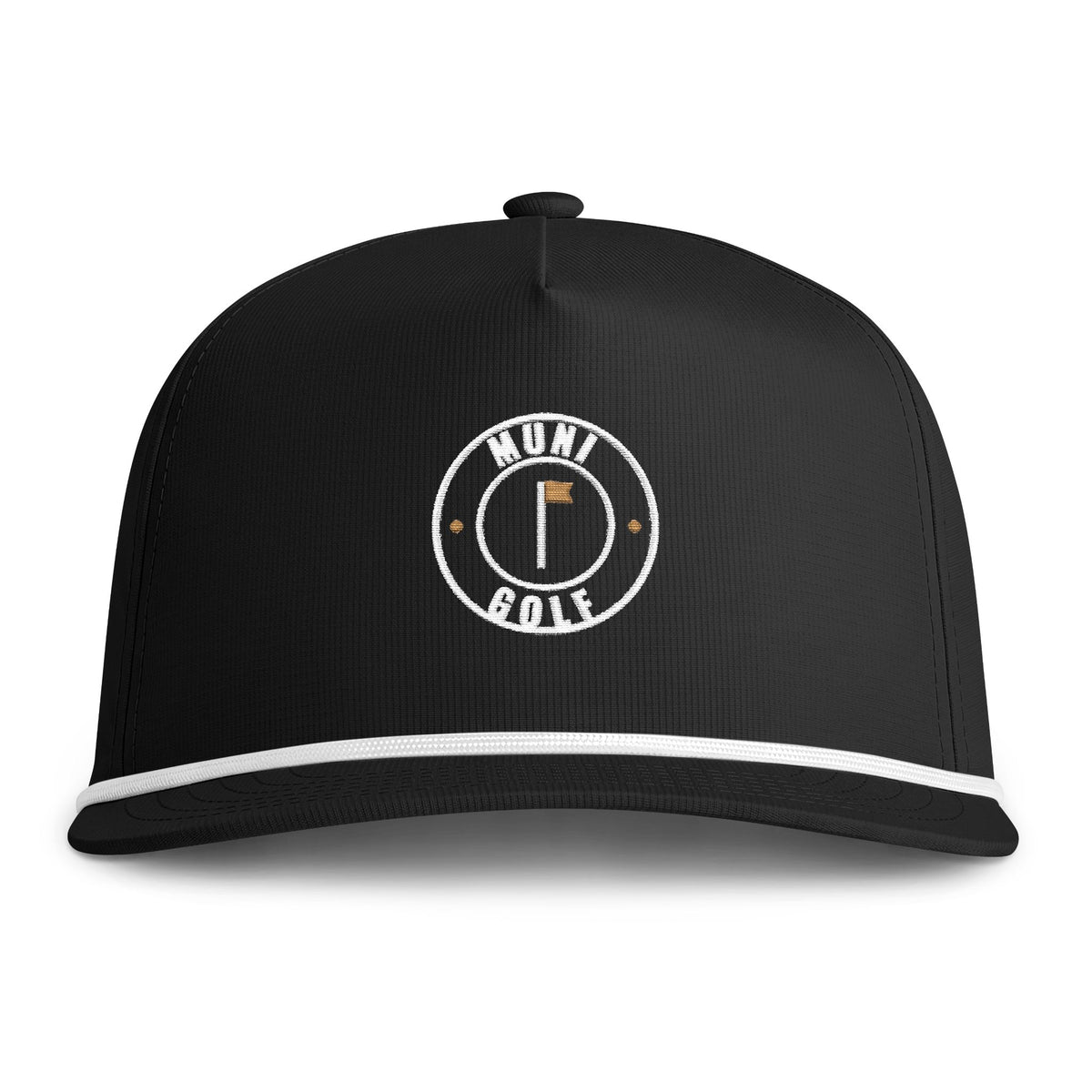Muni Golf Seal Rope Cap in Black, front view
