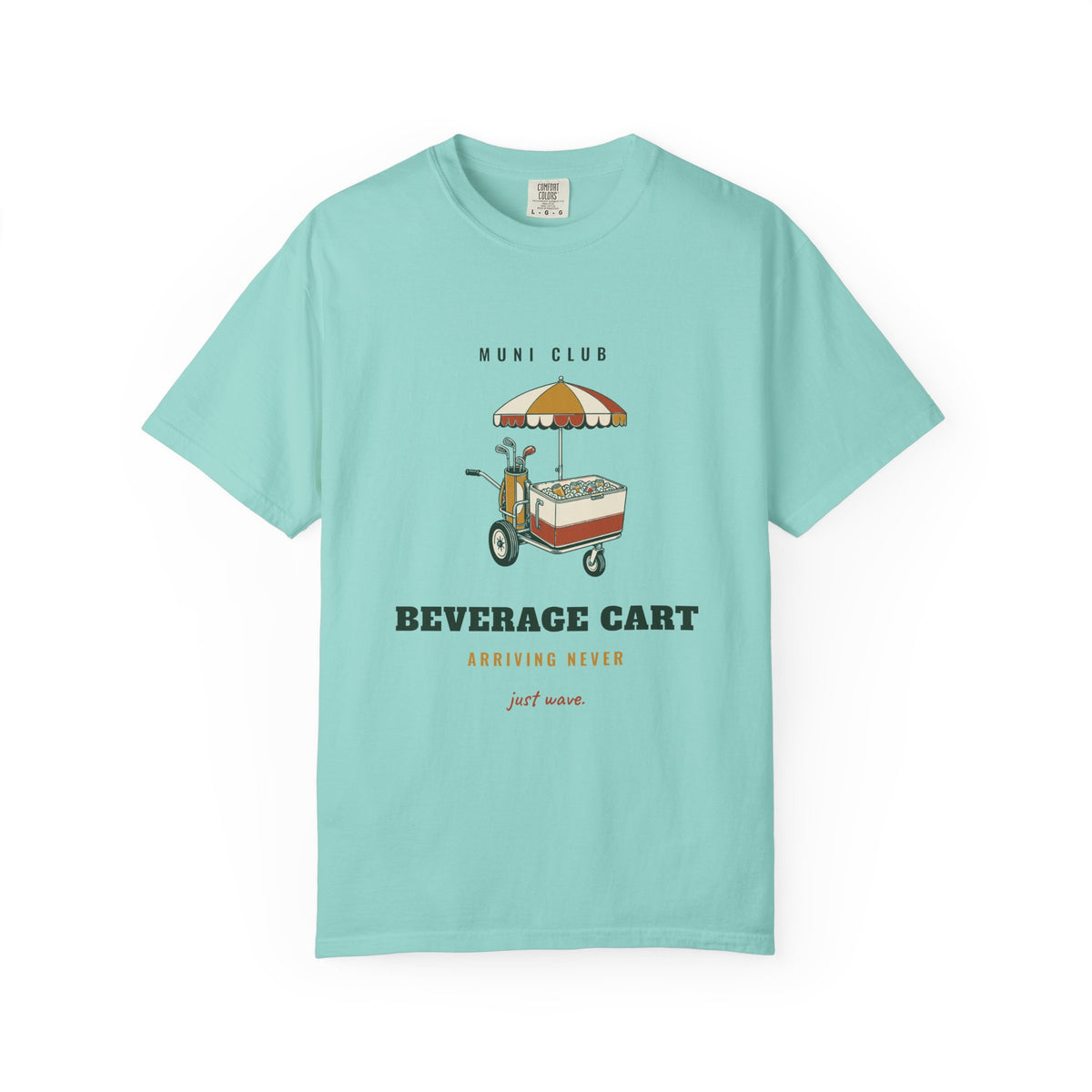 Beverage Cart Tee in Chalky Mint, front view