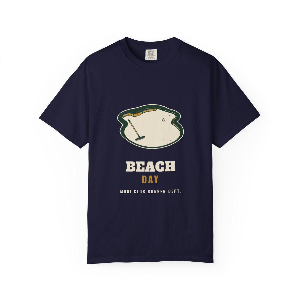 Beach Day Tee in True Navy, front view
