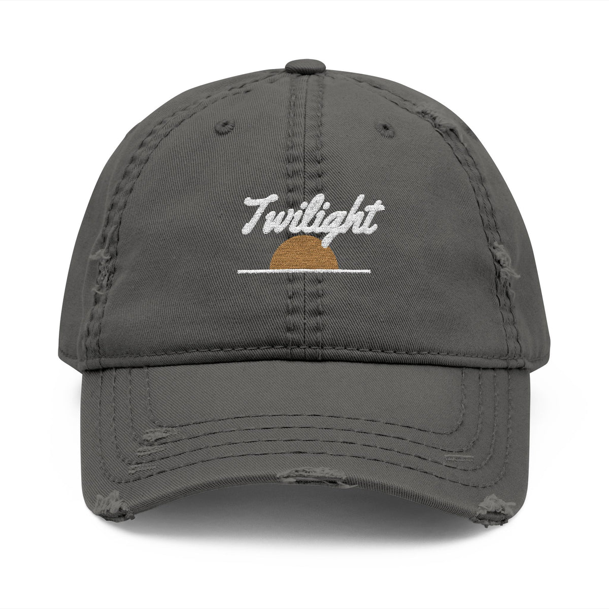 Twilight Dad Hat in Charcoal Grey, front view
