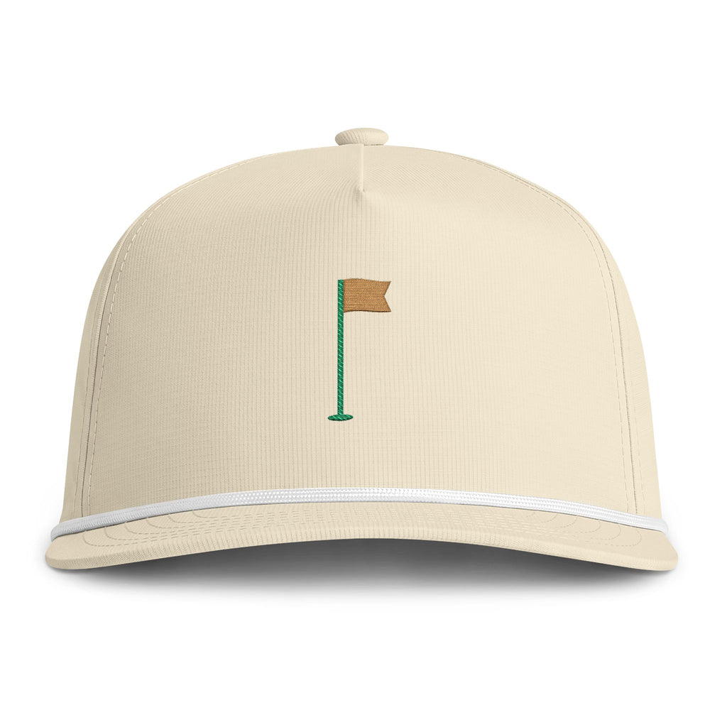 Flagstick Rope Cap in Ivory, front view