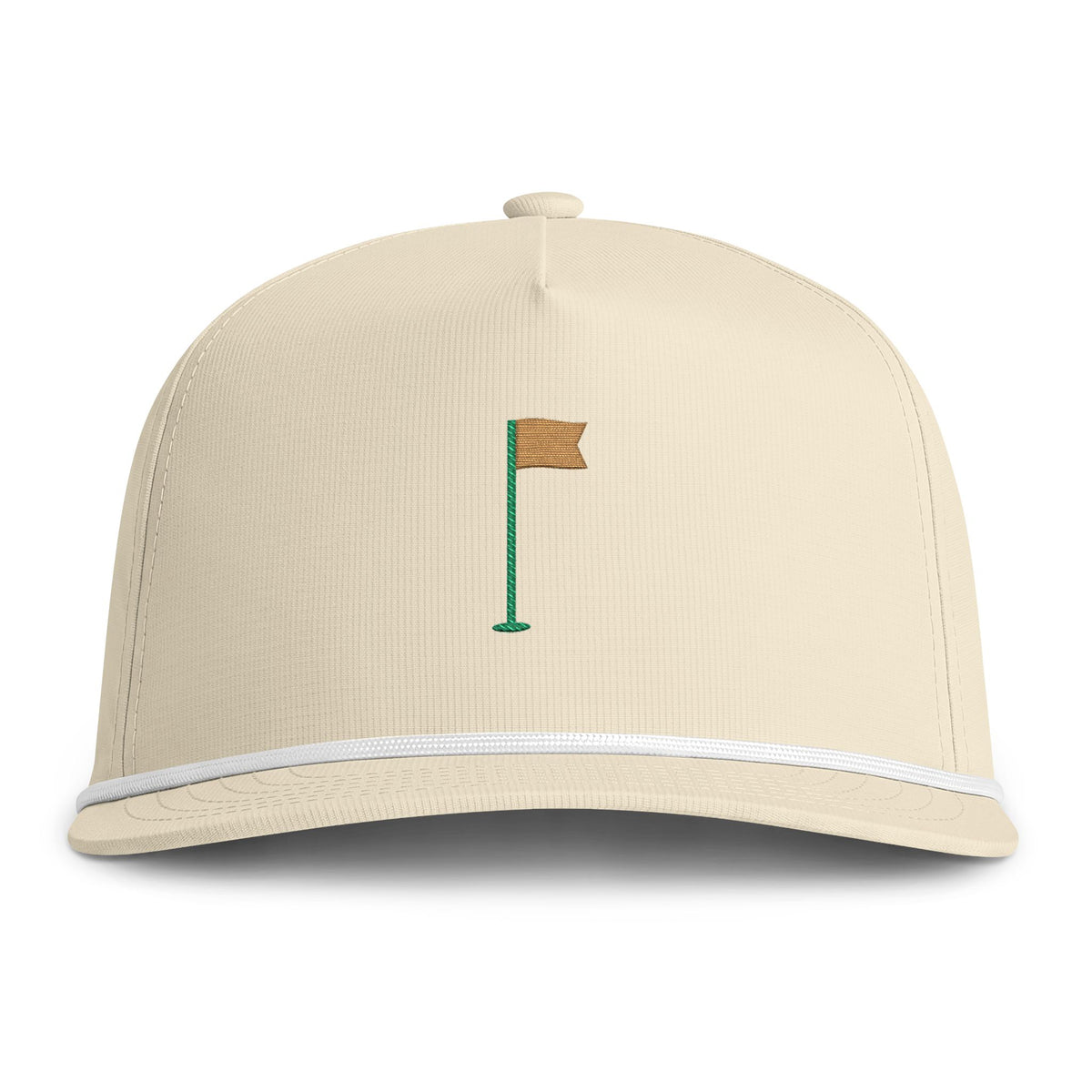 Flagstick Rope Cap in Ivory, front view
