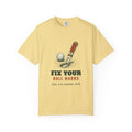 Fix Your Ball Marks Tee in Butter, front view