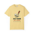 Fix Your Ball Marks Tee in Butter, front view