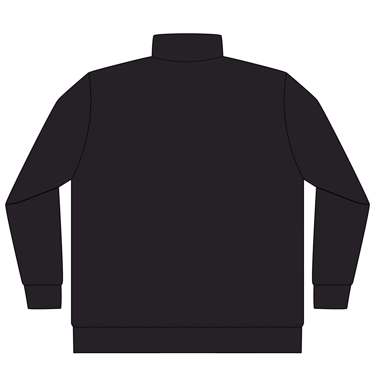 Club Stripe Quarter-Zip in Black, back view