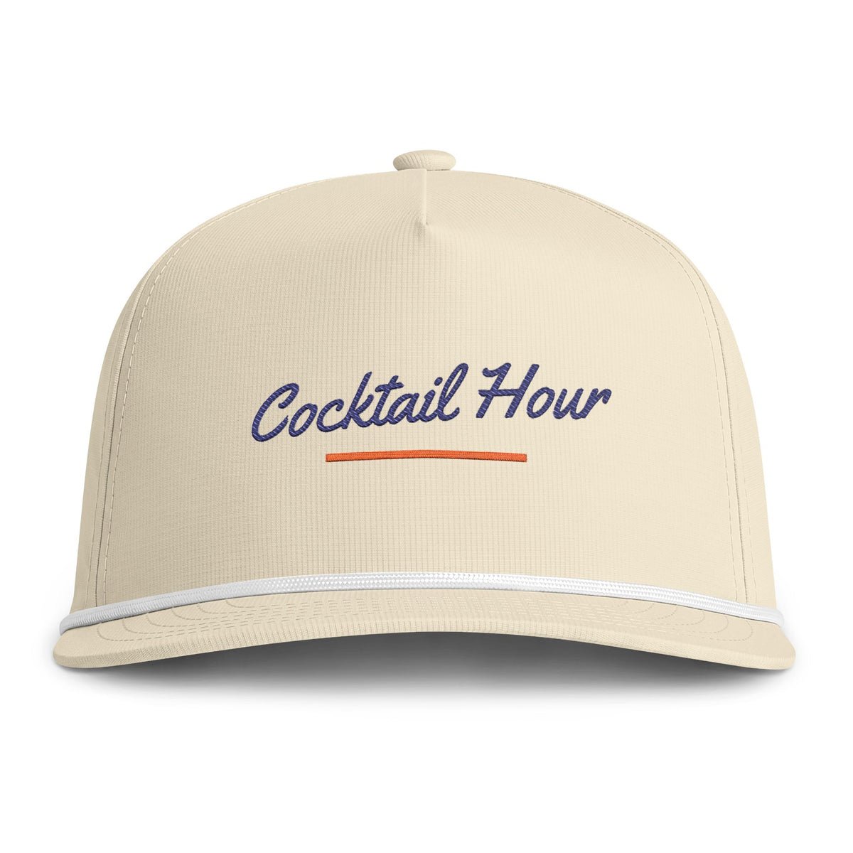 Cocktail Hour Rope Cap in Ivory, front view