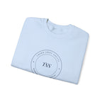 Club Seal Crewneck in Light Blue, folded