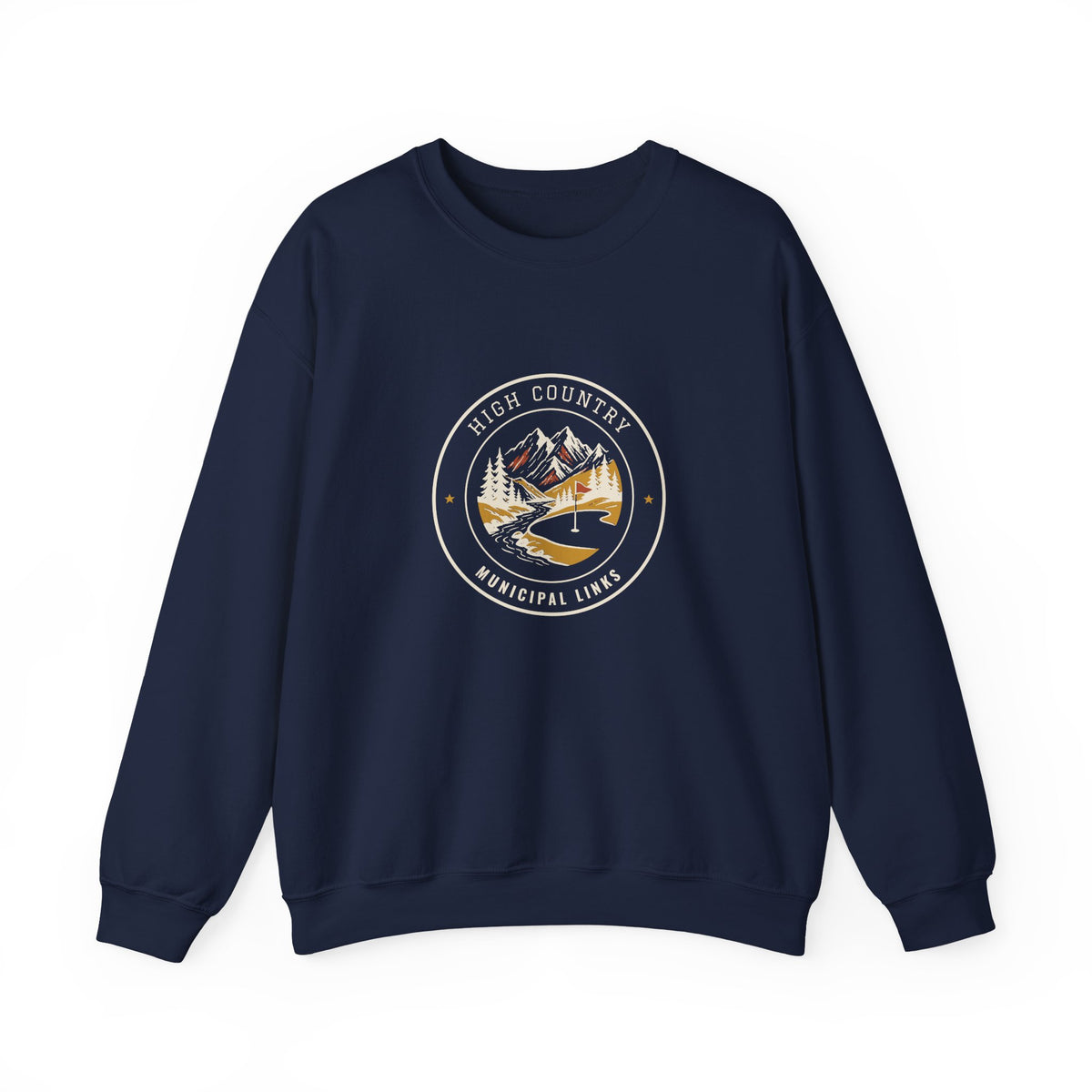 High Country Crewneck in Navy, front view
