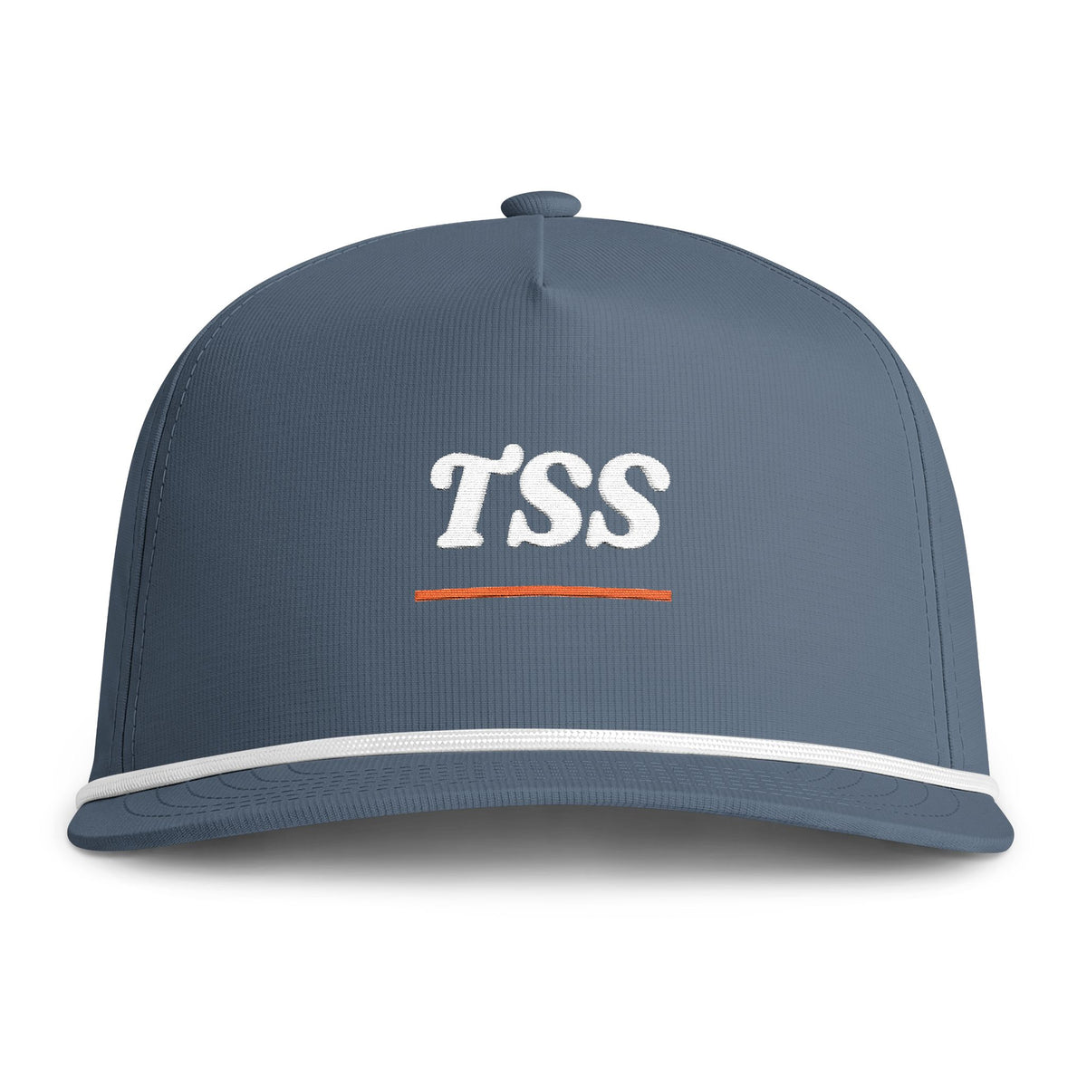 TSS Monogram Rope Cap in Blue Jean, front view