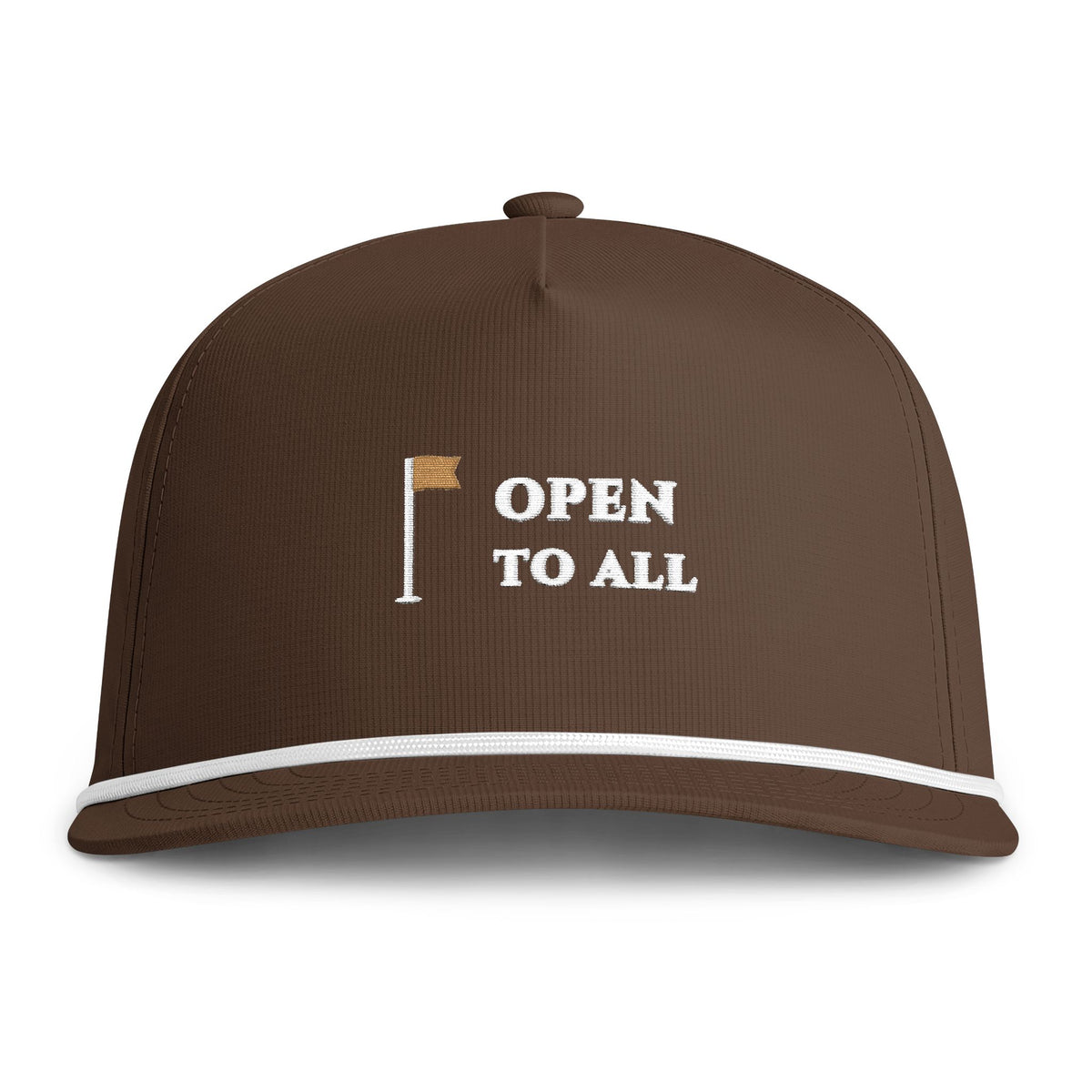 Open to All Rope Cap in Espresso, front view