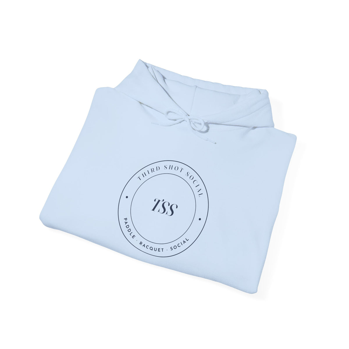 Club Seal Hoodie in Light Blue, folded