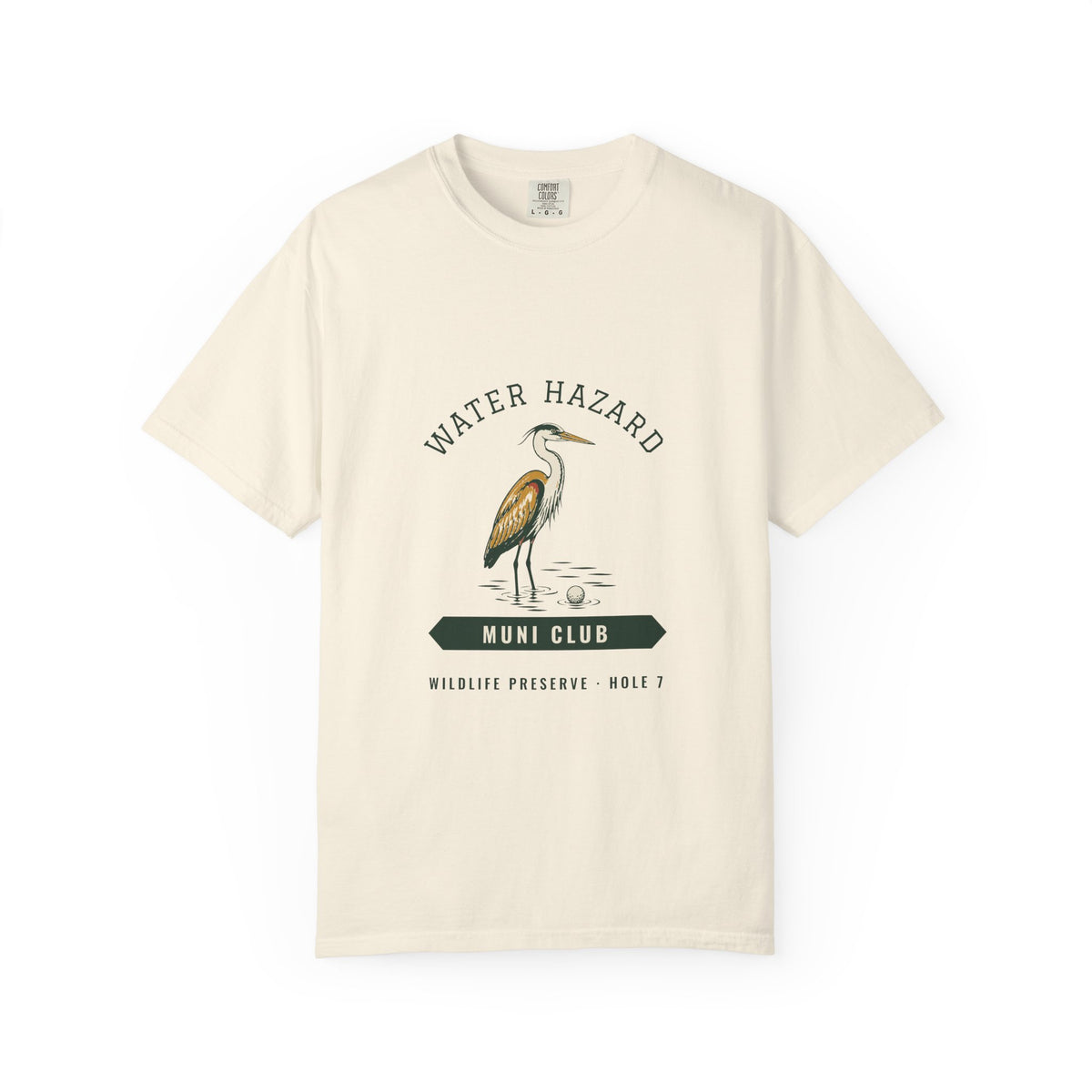 Water Hazard Tee in Ivory, front view