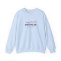 Sweater Weather Doubles Crewneck in Light Blue, front view