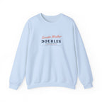 Sweater Weather Doubles Crewneck in Light Blue, front view