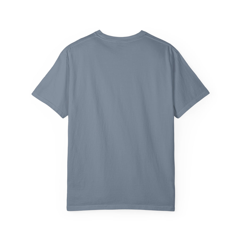 Route 18 Tee in Blue Jean, back view
