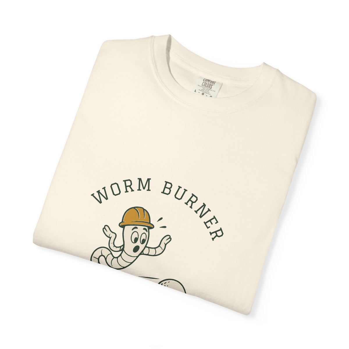 Worm Burner Tee in Ivory, folded