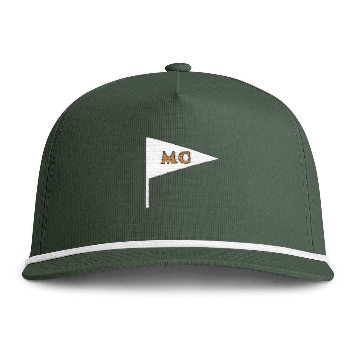 MC Pennant Rope Cap in Moss, front view