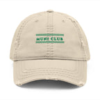 Club Stripe Dad Hat in Khaki, front view