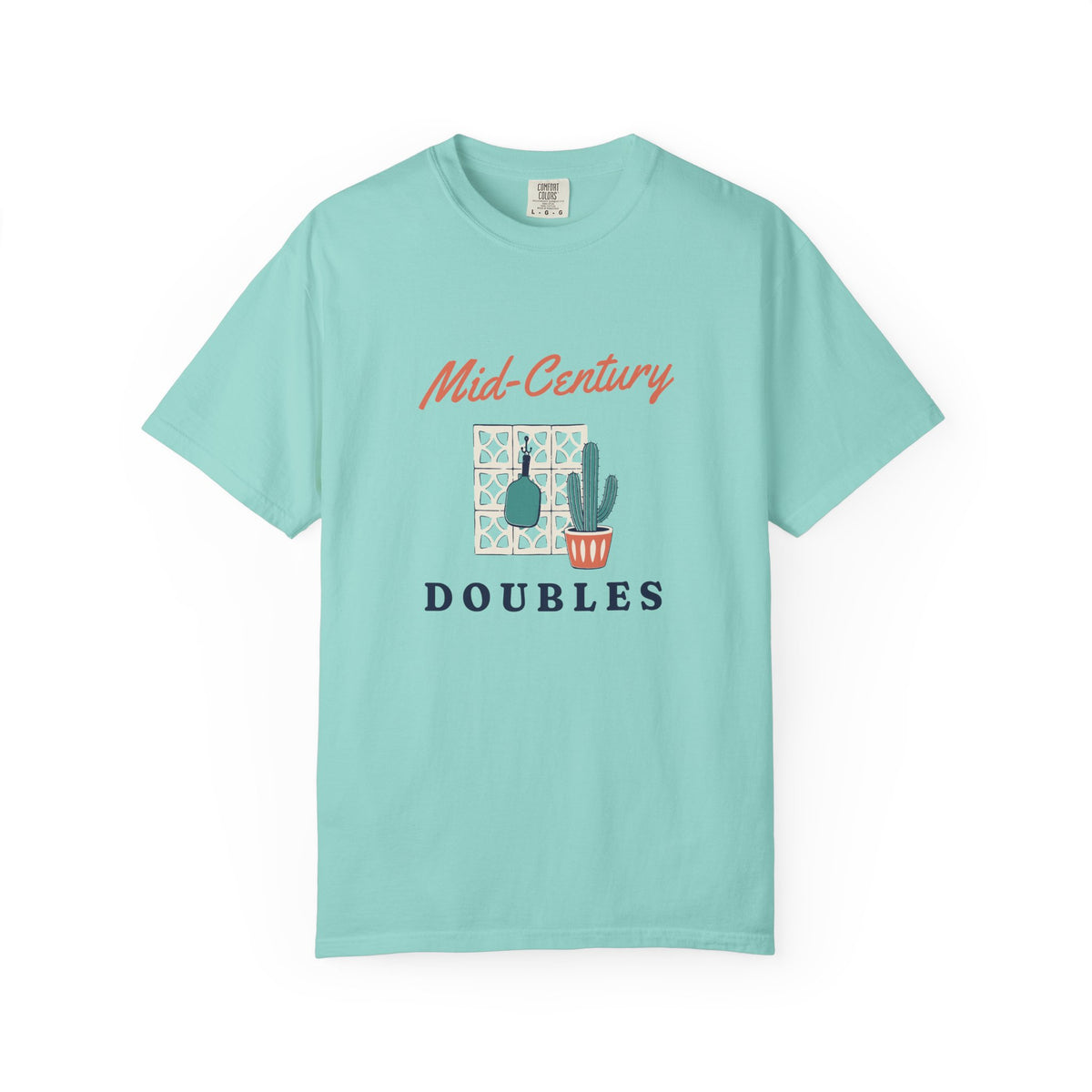 Mid-Century Doubles Tee in Chalky Mint, front view