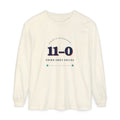 11–0 Athletic Department Long Sleeve Tee in Ivory, front view