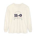 11–0 Athletic Department Long Sleeve Tee in Ivory, front view