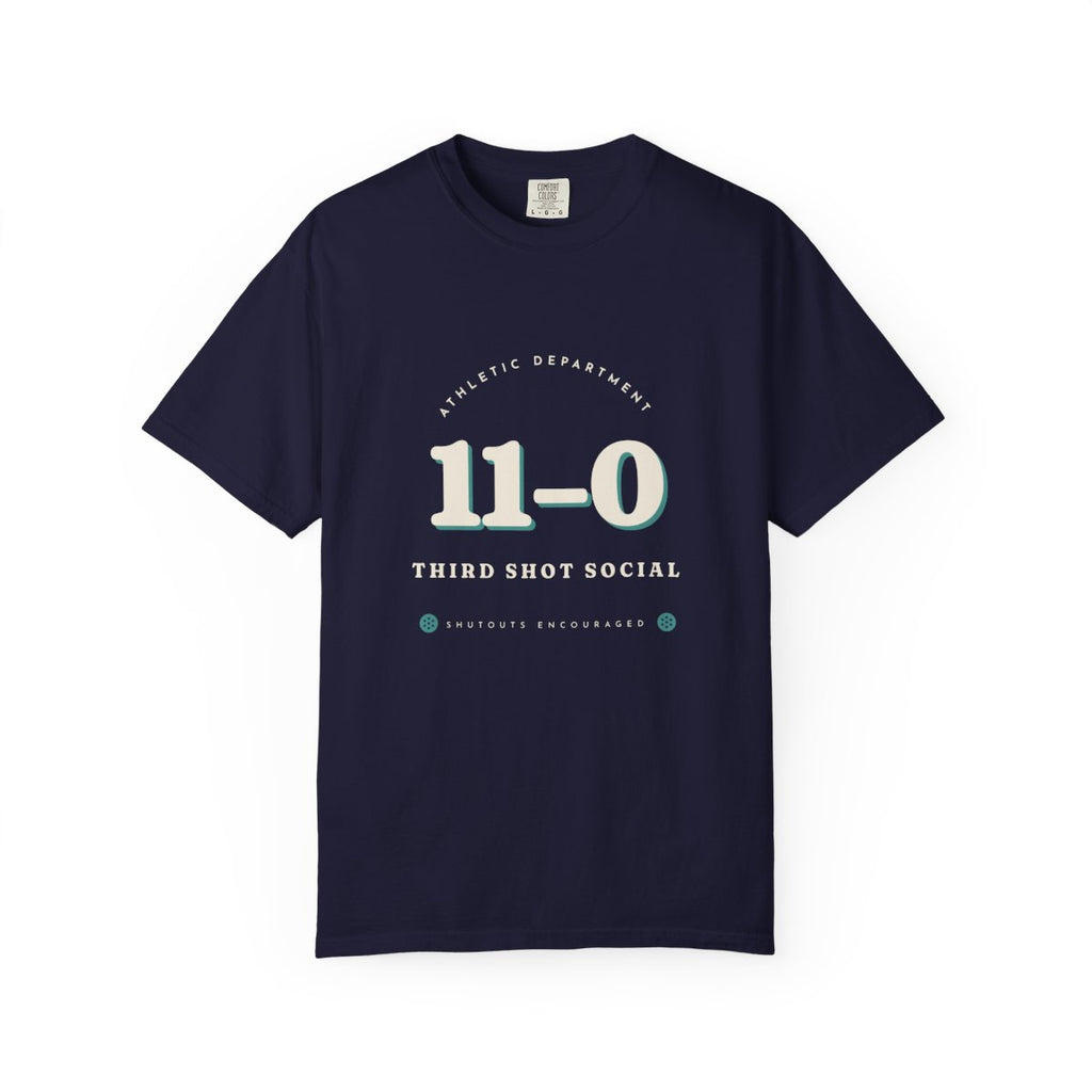11–0 Athletic Department Tee in True Navy, front view