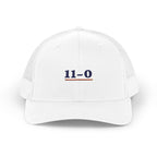 11–0 Trucker Hat in White, front view