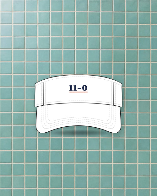 11–0 Visor in White, styled