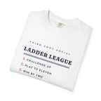 Ladder League Tee in White, folded