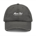 Muni Club Script Dad Hat in Charcoal Grey, front view