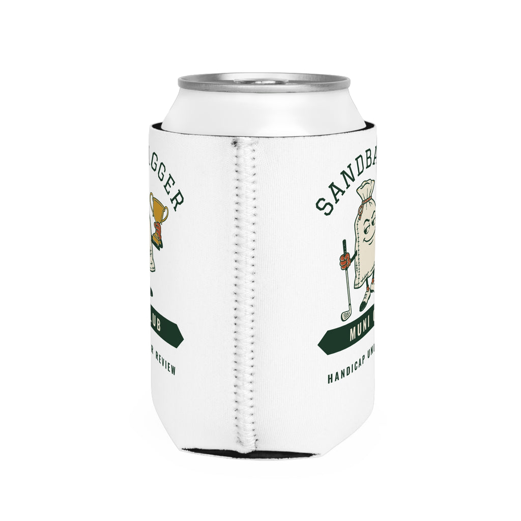 Sandbagger Can Cooler in White, right side view
