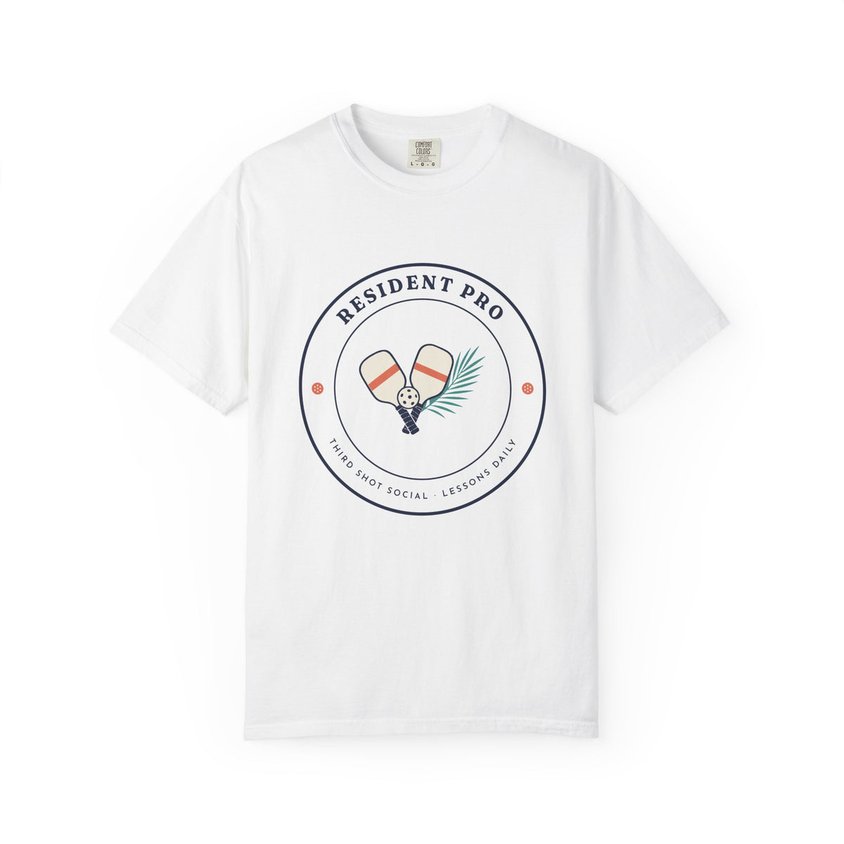 Resident Pro Tee in White, front view