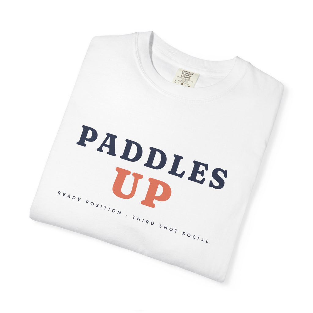 Paddles Up Tee in White, folded