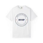 B.Y.O.P. Tee in White, front view
