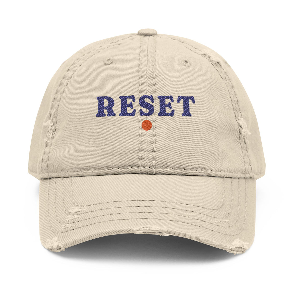 Reset Dad Hat in Khaki, front view