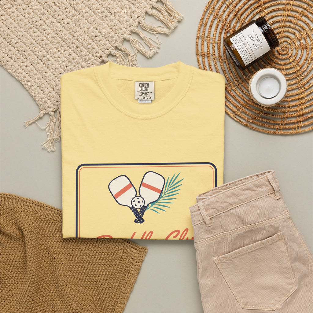 Paddle Club Tee in Butter, flat lay
