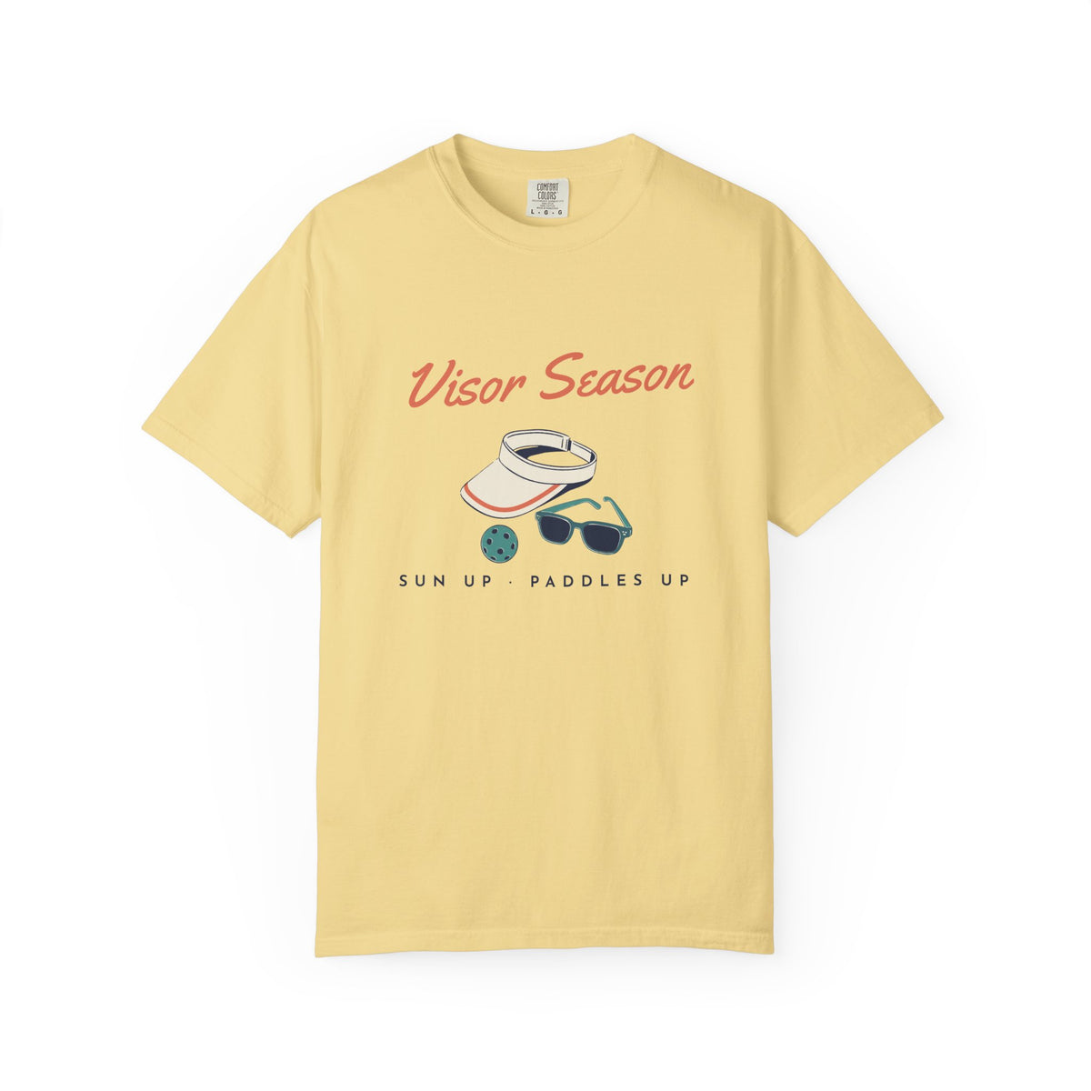 Visor Season Tee in Butter, front view