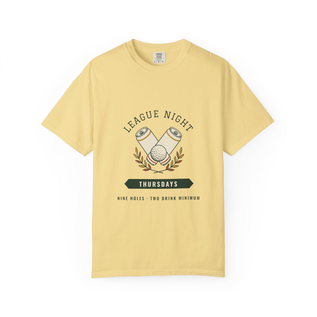 League Night Tee in Butter, front view